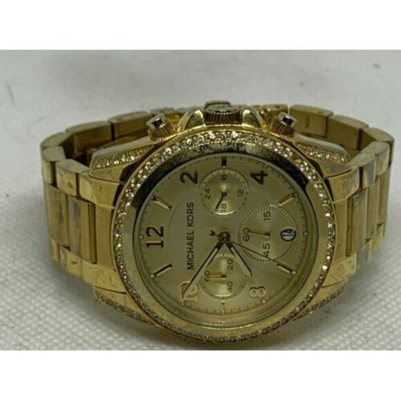 Michael Kors MK5166 Women's Watch Stainless Steel Gold Analog 39mm Quartz B783 - Picture 5 of 9